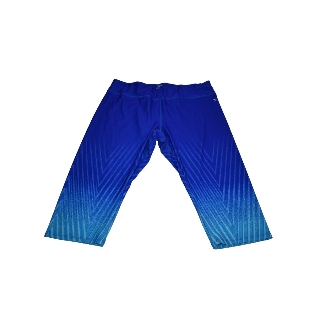 Danskin Now fitted Capris leggings size XXL Blue Teal Running Yoga pocket